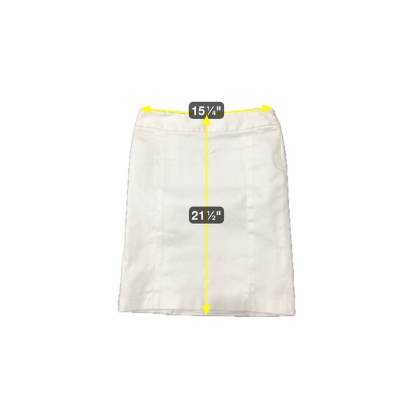 Josephine Studio White Cotton Blend Straight Pencil Skirt SZ 4 Petite - Picture 6 of 7